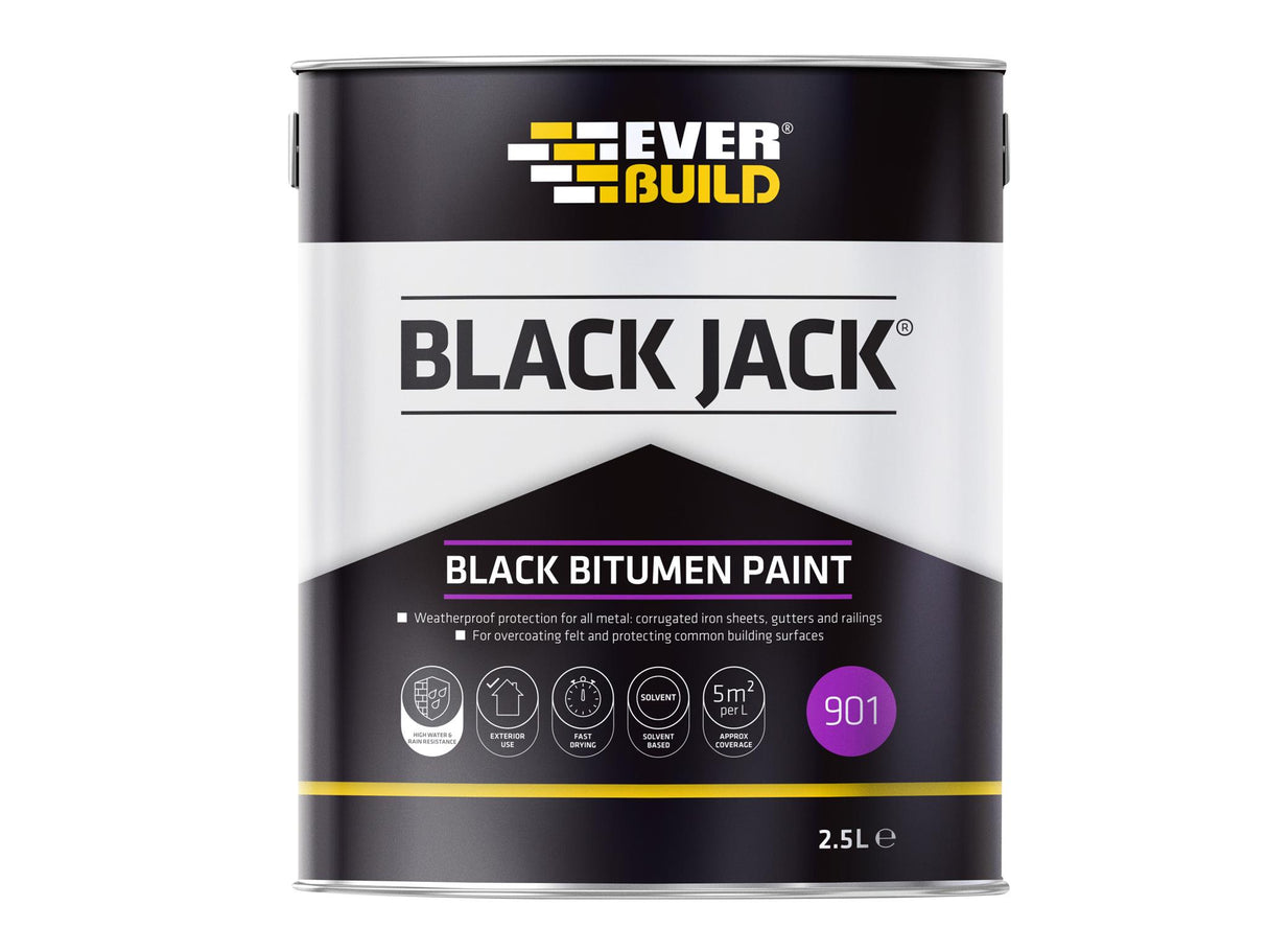 Everbuild Sika Black Jack® 901 Black Bitumen Paint