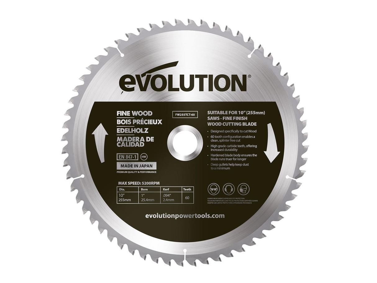 Evolution Fine Wood Mitre/Table Saw Blade