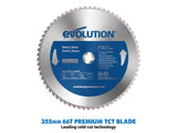 Evolution S355MCS Heavy-Duty Metal Cutting Mitre Chop Saw