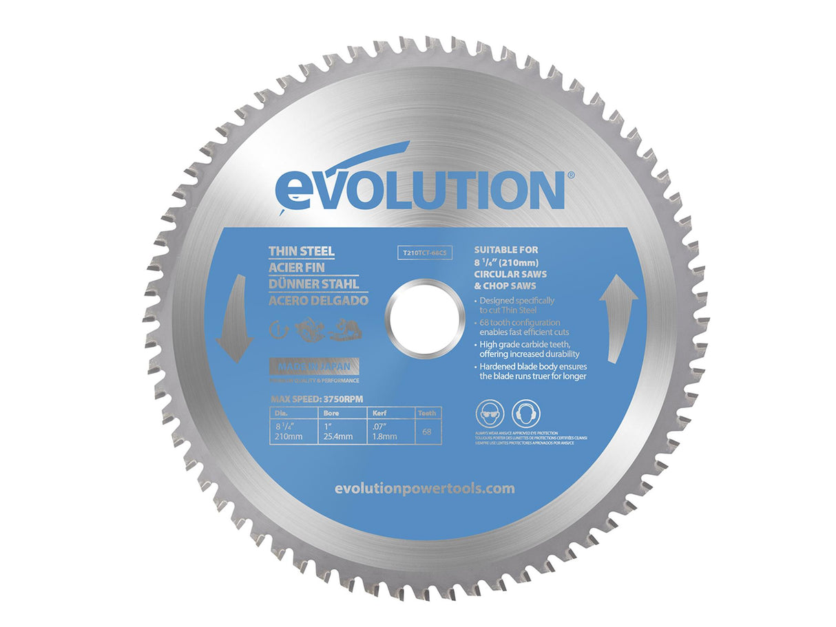 Evolution Thin Steel Cutting Circular Saw Blade