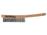 Faithfull Heavy-Duty Stainless Steel Scratch Brush - 3 Row