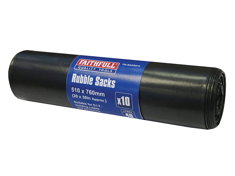 Faithfull Black Rubble Sacks