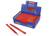 Faithfull Carpenter's Pencils - Red / Medium (Display 80)