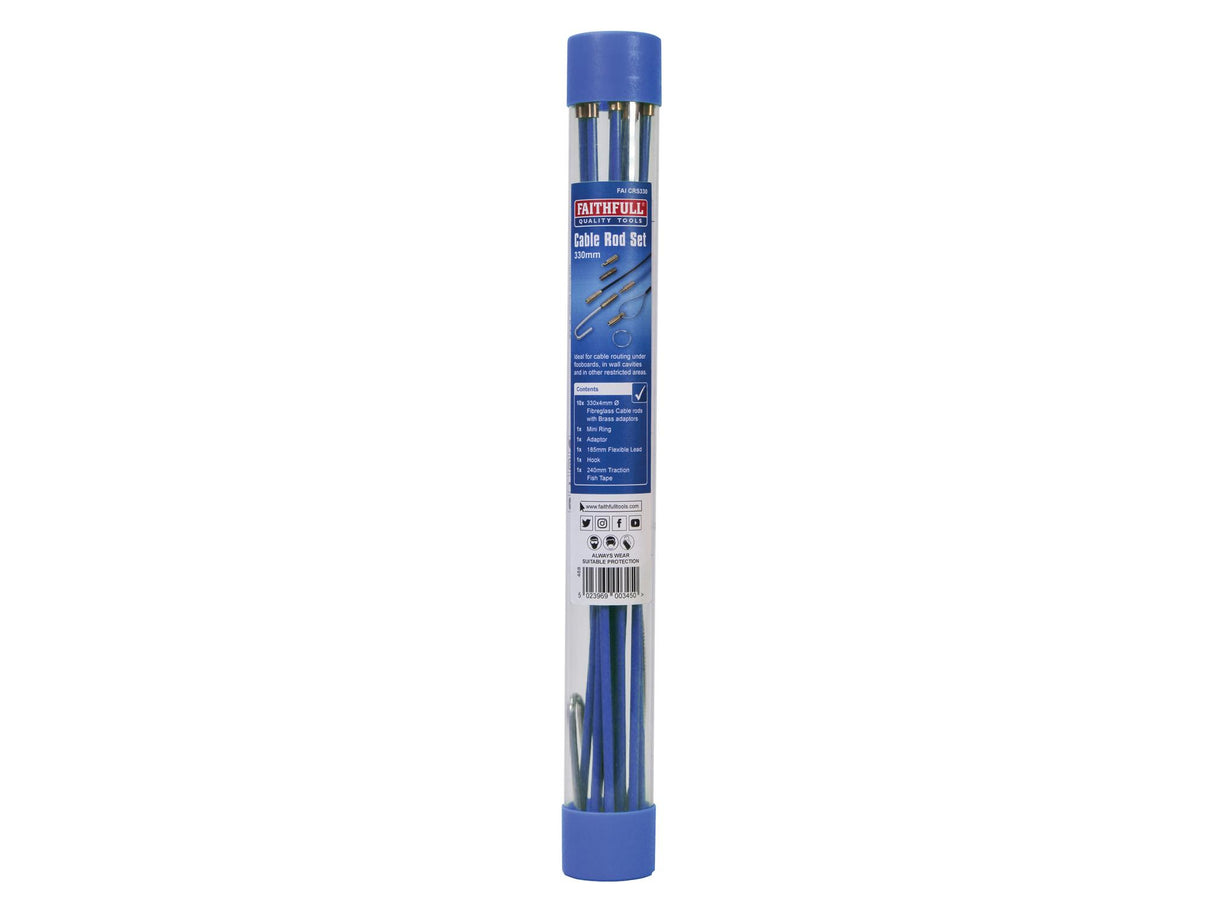 Faithfull 3.3m Cable Rod Set,15 Piece