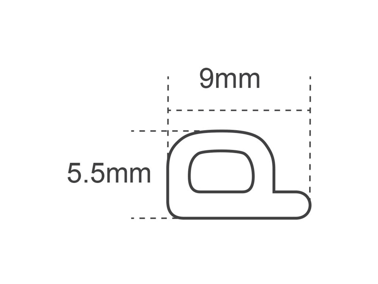 Faithfull EPDM Draught Excluder, P Profile