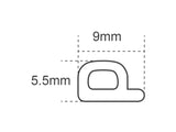 Faithfull EPDM Draught Excluder, P Profile