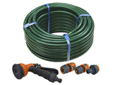 Faithfull PVC Garden Hose with Fittings & Spray Gun