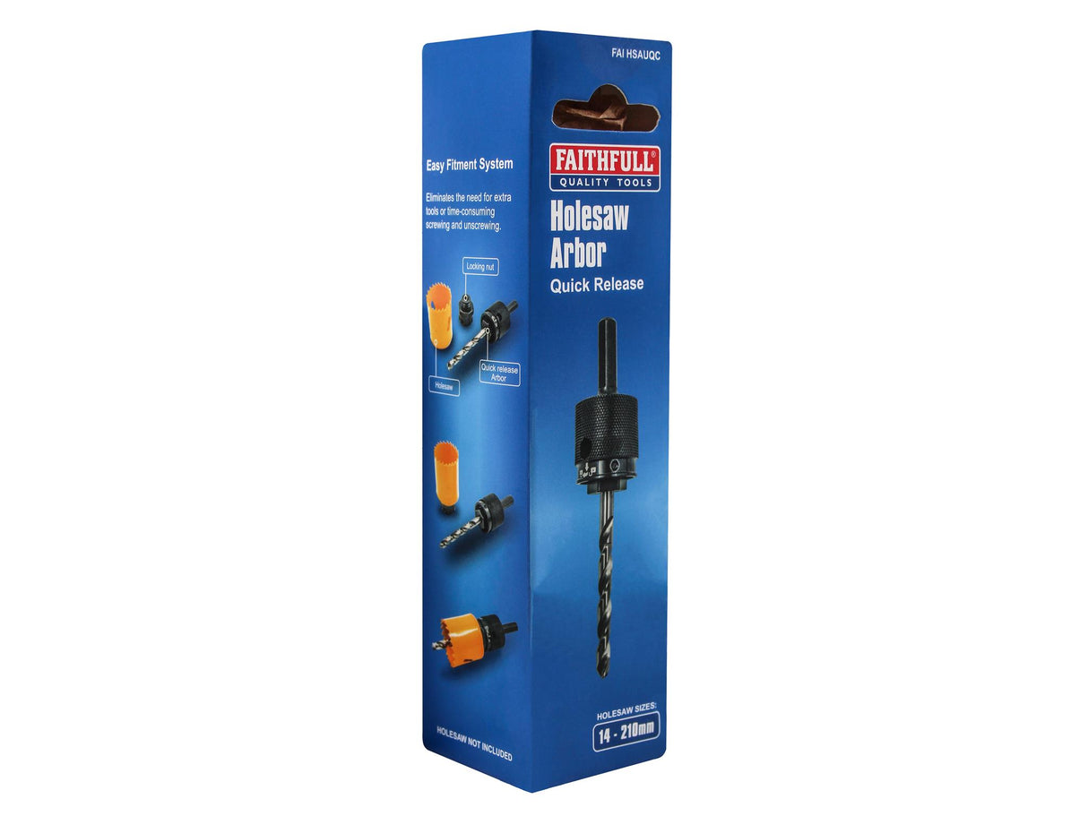 Faithfull Universal Quick Release Holesaw Arbor Set