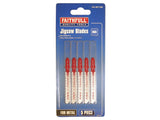 Faithfull Metal Cutting Jigsaw Blades Pack of 5 T118B