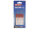 Faithfull Metal Cutting Jigsaw Blades Pack of 5 T118G