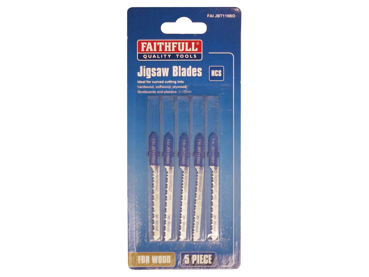 Faithfull Carbon Steel Jigsaw Blades