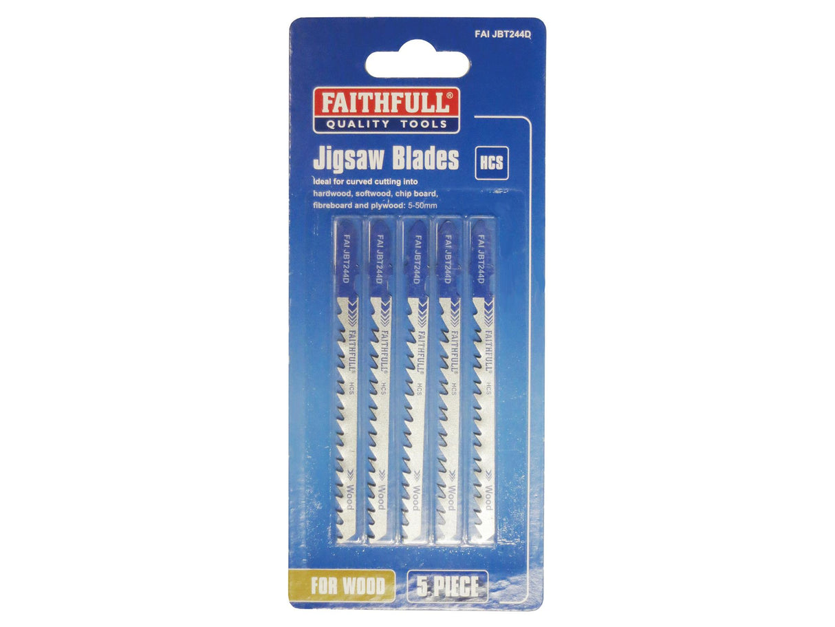 Faithfull Carbon Steel Jigsaw Blades