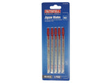 Faithfull Metal Cutting Jigsaw Blades Pack of 5 T318A