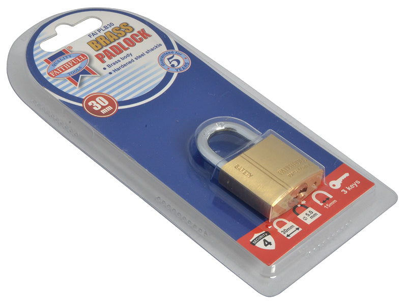Faithfull Brass Padlock
