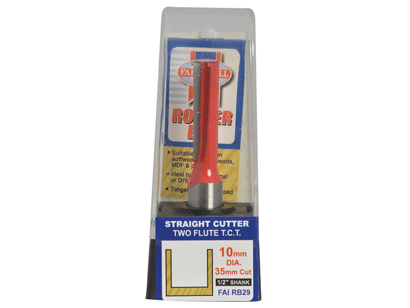Faithfull Straight Cutter, Two Flute, 1/2in