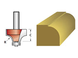 Faithfull Router Bit TCT Rounding Over 15.8mm x 9.5mm 1/4in Shank