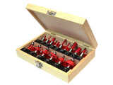 Faithfull 1/2in TCT Router Bit Set, 15 Piece