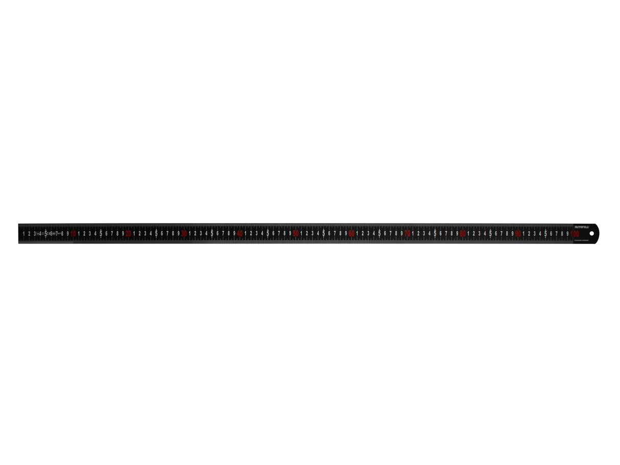 Faithfull Measuring Rules, Matt Black Stainless Steel