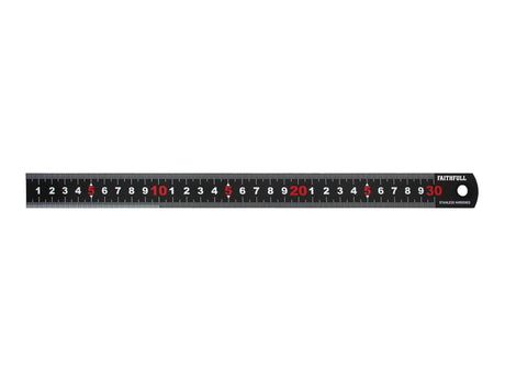 Faithfull Measuring Rules, Matt Black Stainless Steel