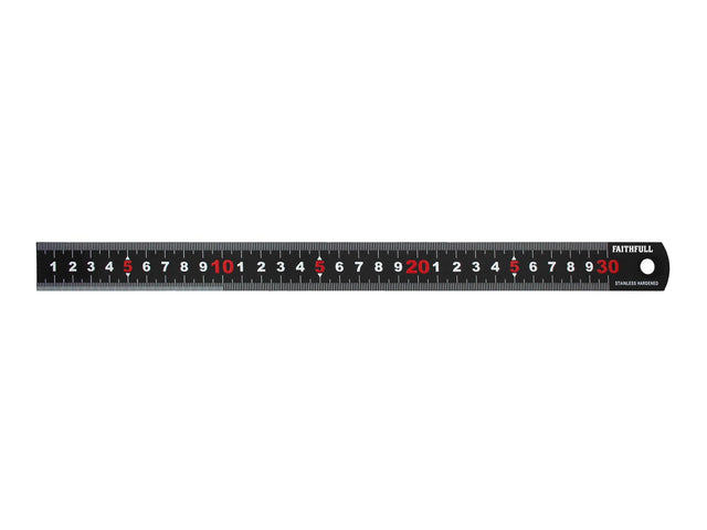 Faithfull Measuring Rules, Matt Black Stainless Steel
