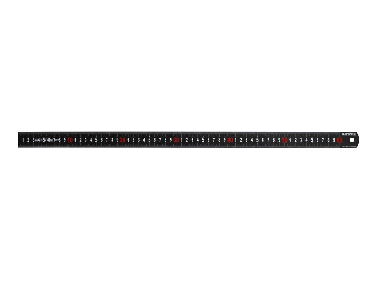 Faithfull Measuring Rules, Matt Black Stainless Steel