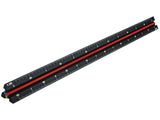 Faithfull Prestige Tri-Scale Engineer Rule Black Aluminium 300mm