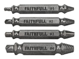 Faithfull Screw Extractor Set, 4 Piece