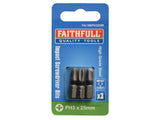 Faithfull Impact Screwdriver Bits, Phillips