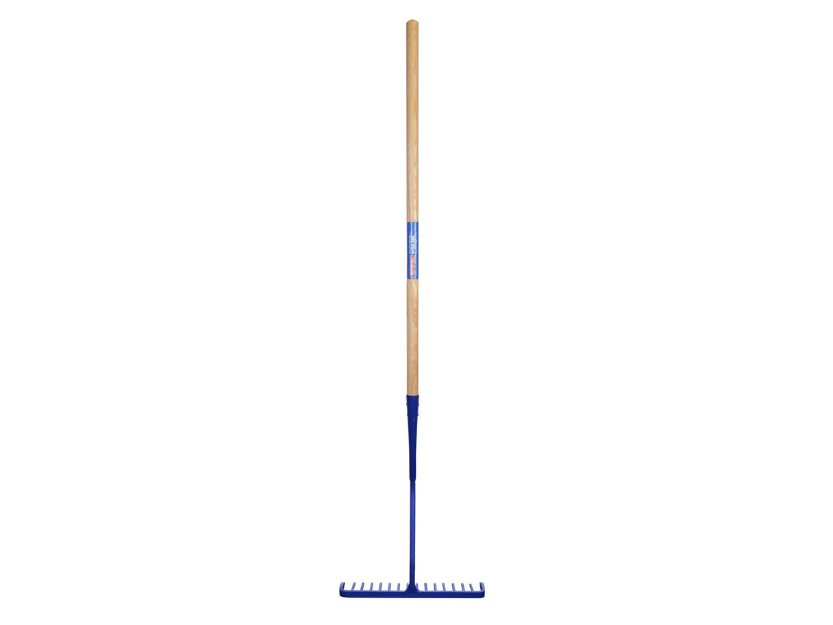 Faithfull Tarmac Rake 16 Round Teeth - Wooden Handled