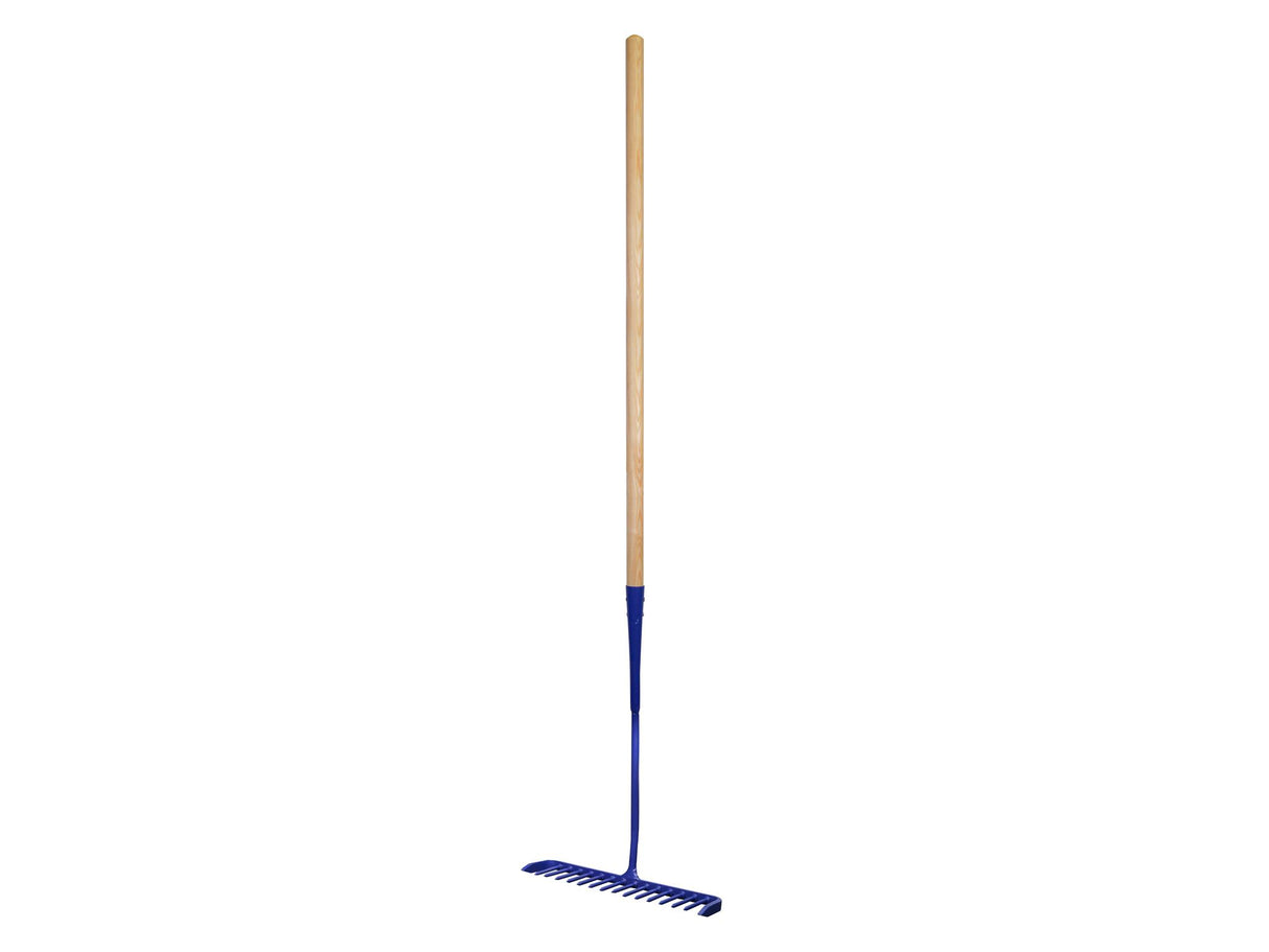 Faithfull Tarmac Rake 16 Round Teeth - Wooden Handled