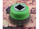 Faithfull X-LOCK Wire Cup Brush 75mm M14x2, 0.30mm Stainless Steel Wire