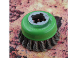 Faithfull X-LOCK Wire Cup Brush Twist Knot 75mm M14x2, 0.50mm Stainless Steel Wire