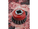 Faithfull X-LOCK Wire Cup Brush Twist Knot 75mm M14x2, 0.50mm Steel Wire