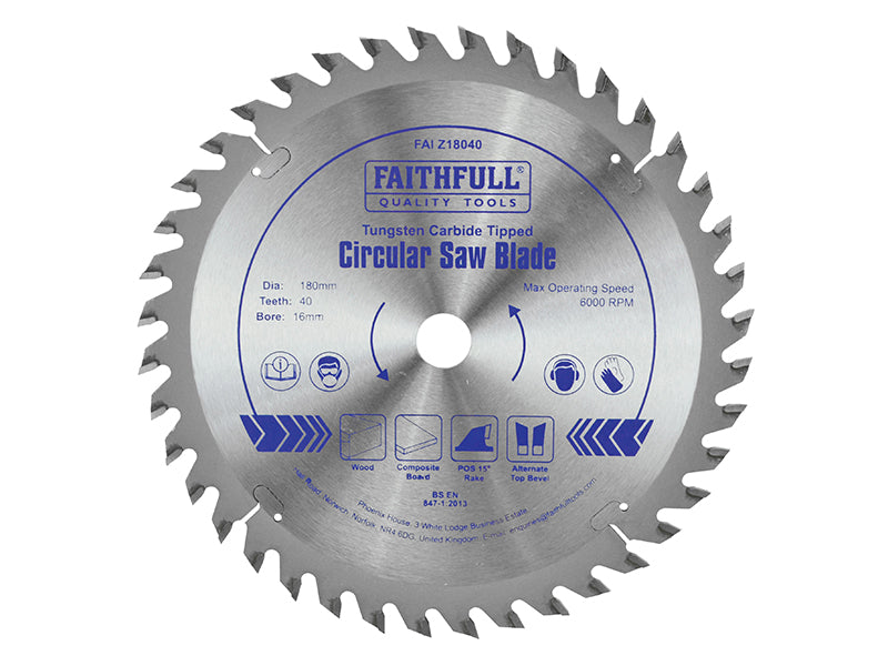 Faithfull Professional TCT Circular Saw Blade