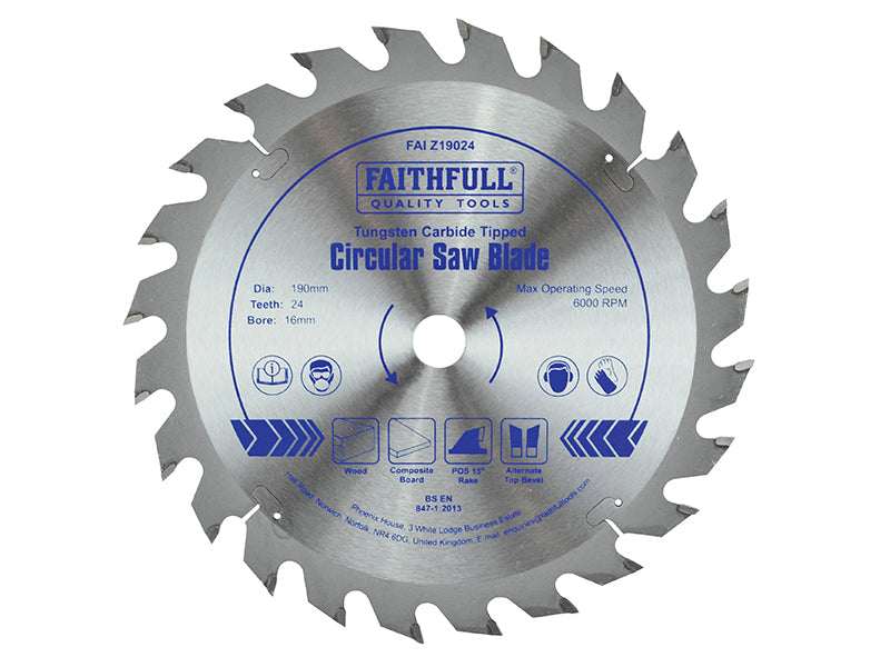 Faithfull Professional TCT Circular Saw Blade