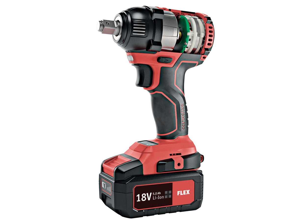Flex Power Tools IW 1/2 18.0-EC/2.5 Brushless Impact Wrench 18V 2 x 2.5Ah Li-ion