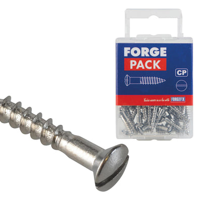 ForgeFix Multi-Purpose Screws,SL, Chrome Plated