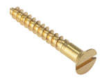 ForgeFix Wood Screws, Slotted, CSK, Brass