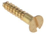 ForgeFix Wood Screws, Slotted, CSK, Brass