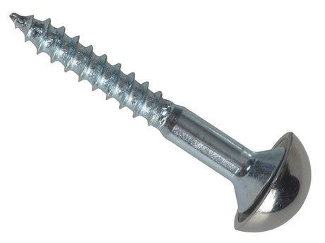 ForgeFix Mirror Screws, Chrome Domed Top, ZP