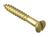 ForgeFix Wood Screws, Slotted, RAH, Brass, ForgePack