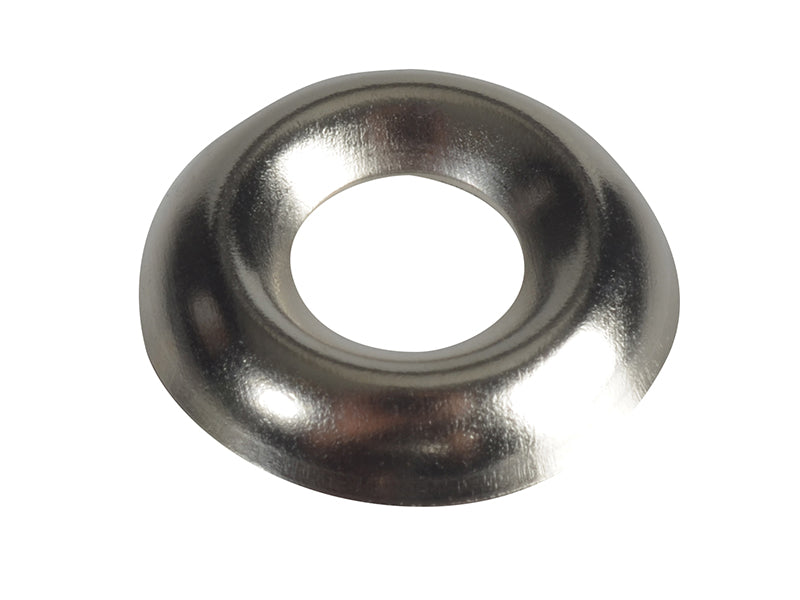ForgeFix Screw Cup Washers, Nickel Plated