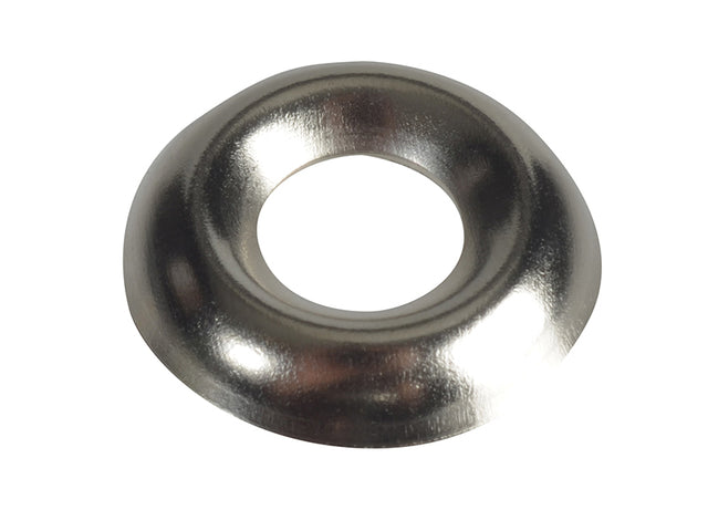 ForgeFix Screw Cup Washers, Nickel Plated