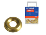 ForgeFix Screw Cup Washers, Polished Brass, ForgePack