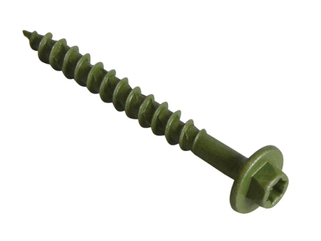 ForgeFix Torxfast Hex Head Timber Fixing Screws Green 65mm Box 50