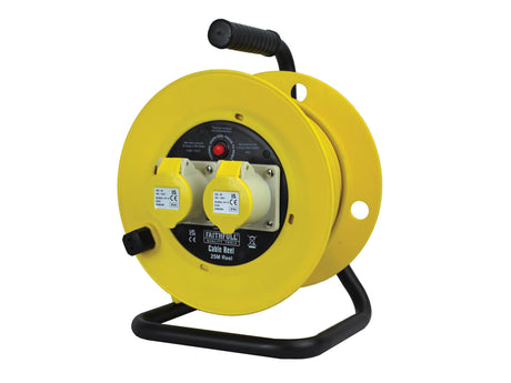 Faithfull Power Plus Open Drum Cable Reel 110V 16A