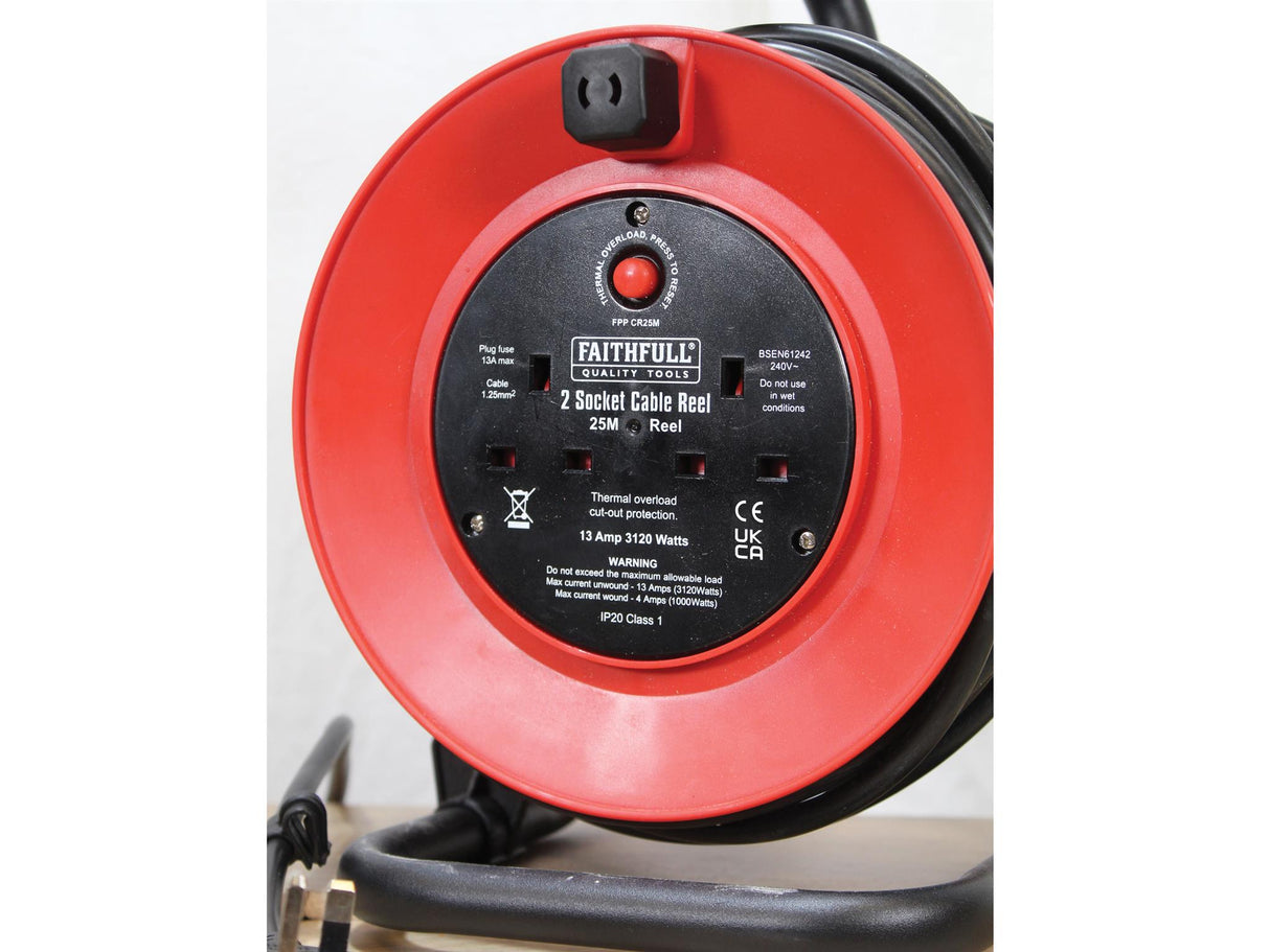 Faithfull Power Plus Open Drum Cable Reel