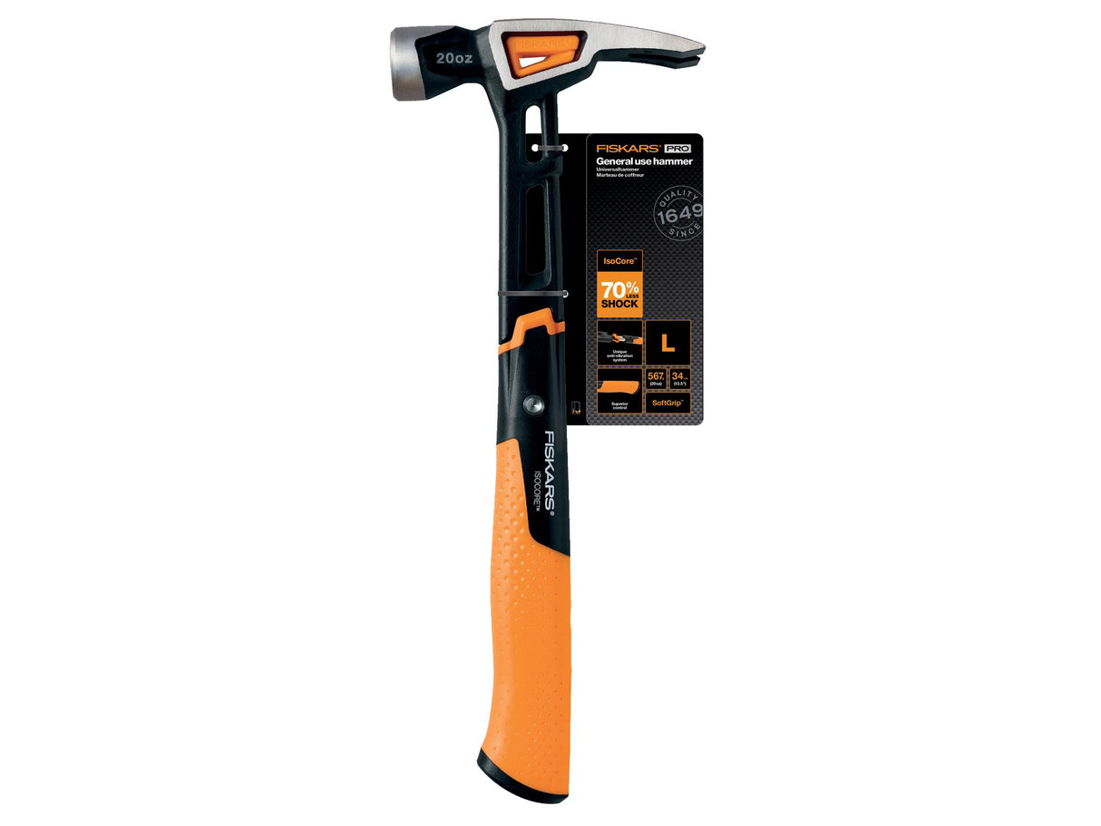 Fiskars IsoCore General Use Hammer 570g (20oz)