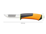 Fiskars Heavy-Duty Knife with Sharpener