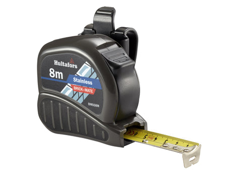 Hultafors BMSS8M Brick-Mate Stainless Steel Pocket Tape 8m (Metric only)